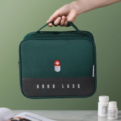 布艺药箱家庭药包便携收纳袋急救箱分层药品箱加厚大容量