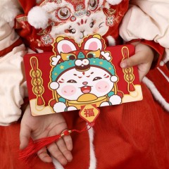 2023兔年红包墙折叠创意国潮新年春节兔子卡通红包袋宝宝压岁钱