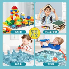 儿童积木桌子多功能大颗粒男女孩早教益智玩具拼装图宝宝兼容乐高
