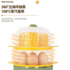 志高 煮蛋器家用双层小蒸锅 -JHZDQ001