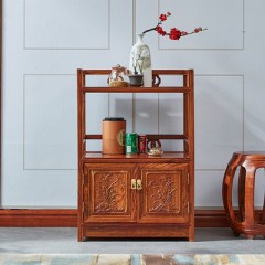 红木家具刺猬紫檀茶水柜实木餐边柜中式花梨木茶边柜收纳置物架