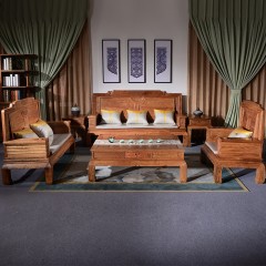 红木刺猬紫檀金玉满堂六件套沙发组合客厅家具花梨木古典实木沙发