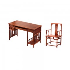 红木电脑桌新中式办公桌实木家用写字台刺猬紫檀花梨木简约小书桌130