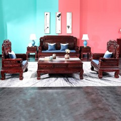 红木家具实木沙发东非酸枝木组合仿古中式客厅会客茶几六件套