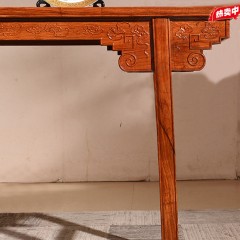 红木缅甸花梨原木大果紫檀雕花平头条案台实木中式供桌1.2m
