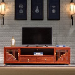 刺猬紫檀客厅新中式电视柜国标红木家具实木组合精品清和地柜