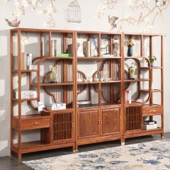 新中式红木刺猬紫檀家具三组合博古架花梨木实木书房