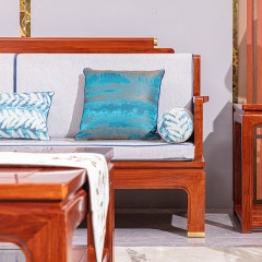 红木家具新中式沙发缅甸花梨木明清古典中式实木沙发客厅臻尚沙发123六件套