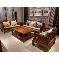 刺猬紫檀和悦沙发新中式花梨木红木家具组合实木榫卯简约客厅现代六件套