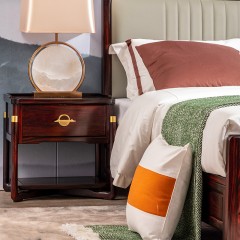 红木家具卧室双人床1.8米新中式阔叶黄檀实木主卧雕花大床现代